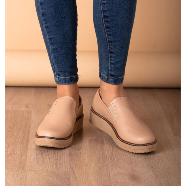 Mocasines Mujer Ferrara - Beige