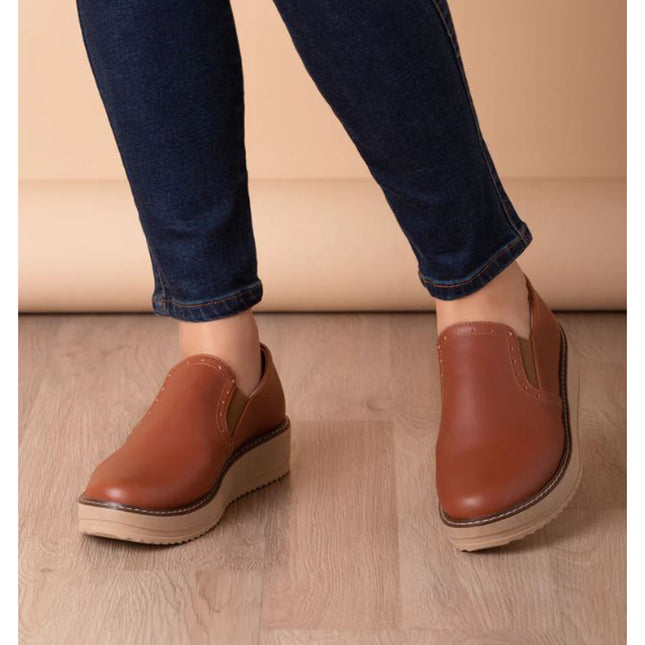 Mocasines Mujer Ferrara - Camel Oscuro