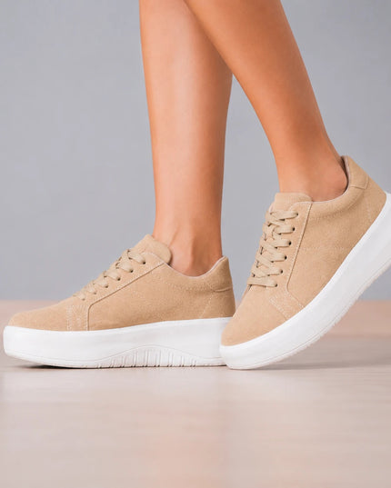 Zapatillas Urbanas Mujer Gante  - Beige
