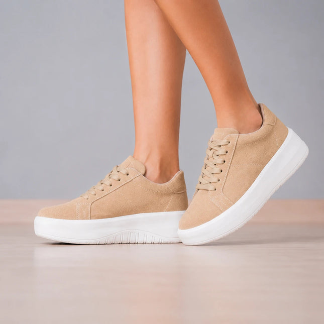 Zapatillas Urbanas Mujer Gante  - Beige