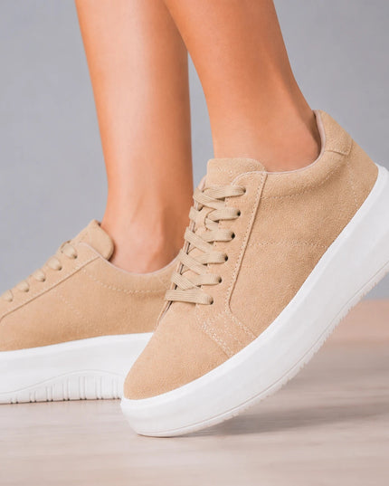 Zapatillas Urbanas Mujer Gante  - Beige