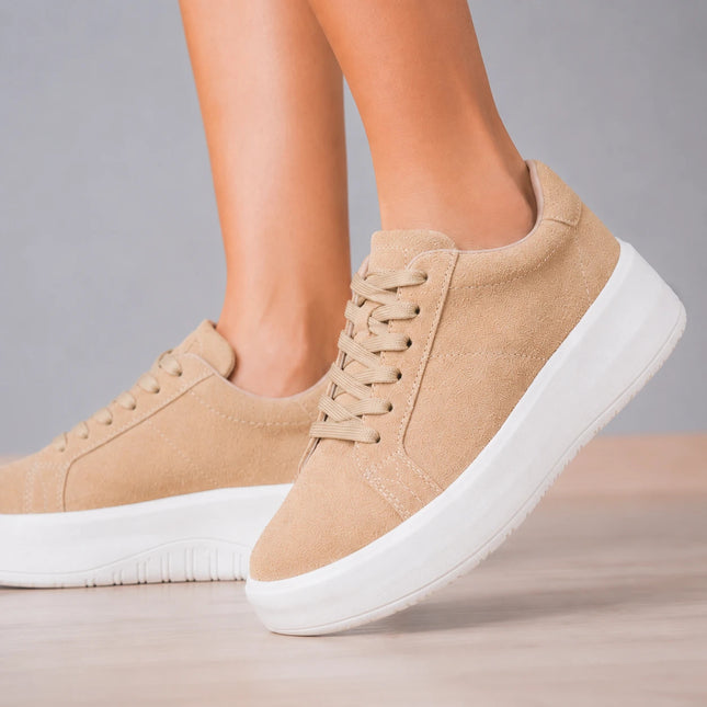 Zapatillas Urbanas Mujer Gante  - Beige