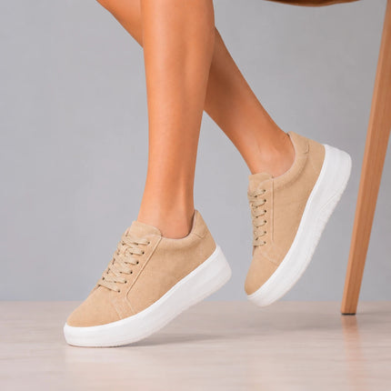 Zapatillas Urbanas Mujer Gante  - Beige