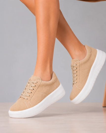 Zapatillas Urbanas Mujer Gante  - Beige