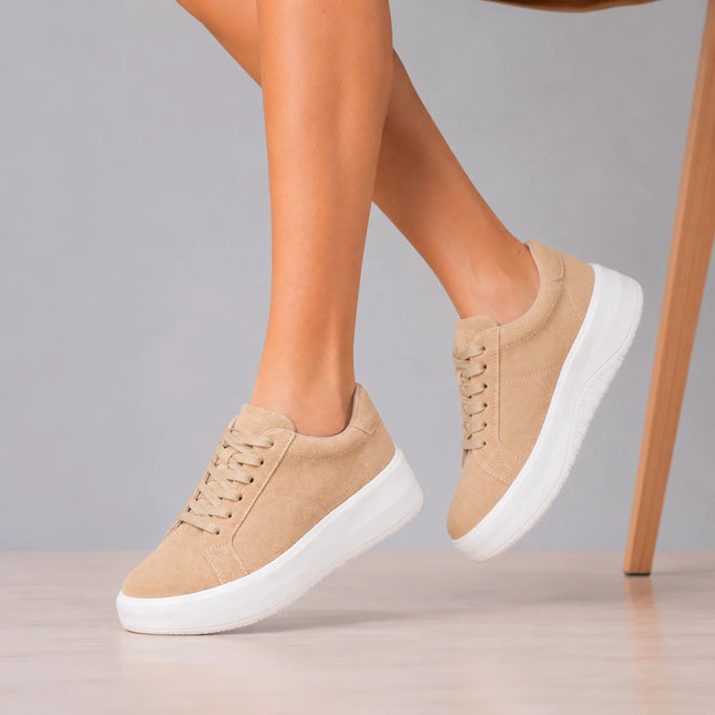Zapatillas Urbanas Mujer Gante  - Beige