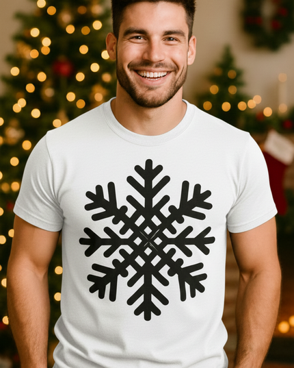 Polo Navideño Hombre - Copo de Nieve