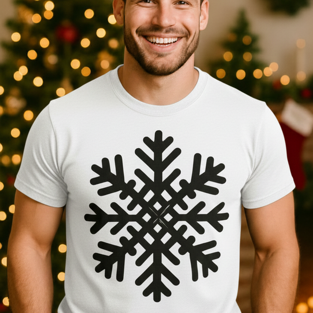 Polo Navideño Hombre - Copo de Nieve