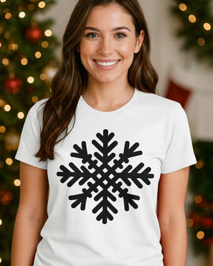 Polo Navideño Mujer - Copo de Nieve