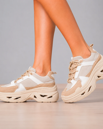 Zapatillas Urbanas Mujer Gia - Beige