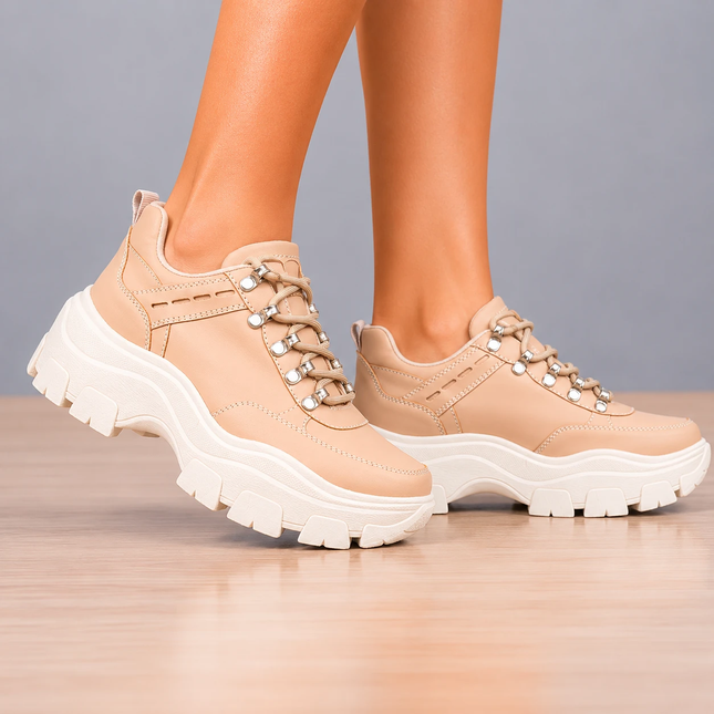 Zapatillas Urbanas Mujer Golden - Beige