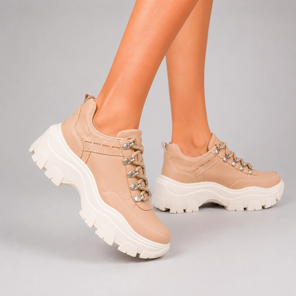 Zapatillas Urbanas Mujer Golden - Beige