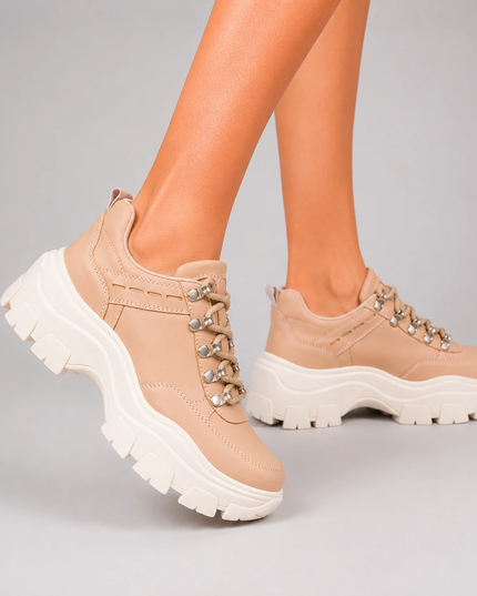 Zapatillas Urbanas Mujer Golden - Beige