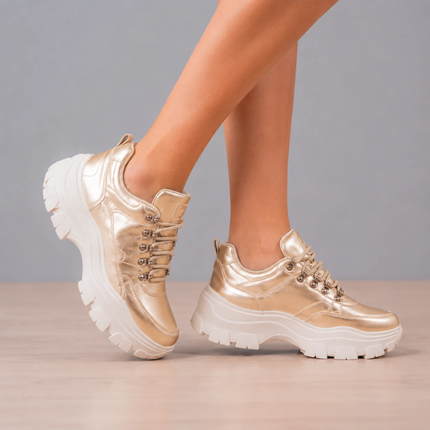 Zapatillas Urbanas Mujer Golden - Dorado