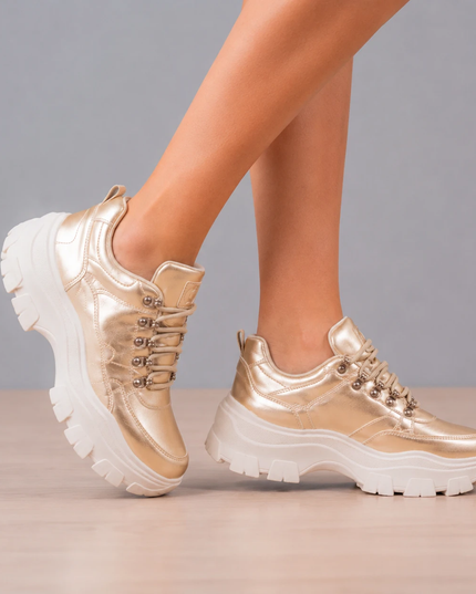 Zapatillas Urbanas Mujer Golden - Dorado