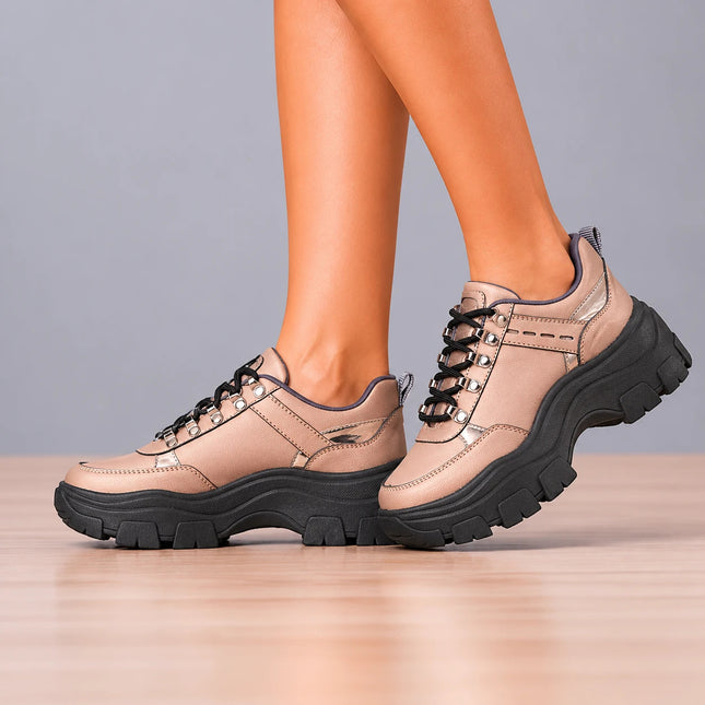 Zapatillas Urbanas Mujer Golden - Plateado