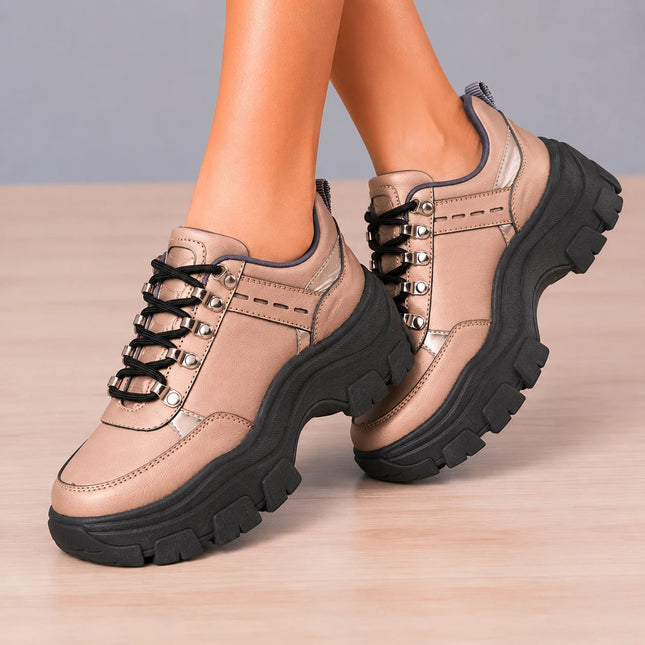 Zapatillas Urbanas Mujer Golden - Plateado