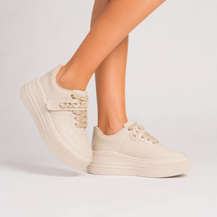 Zapatillas Urbanas Mujer Helsinki - Beige