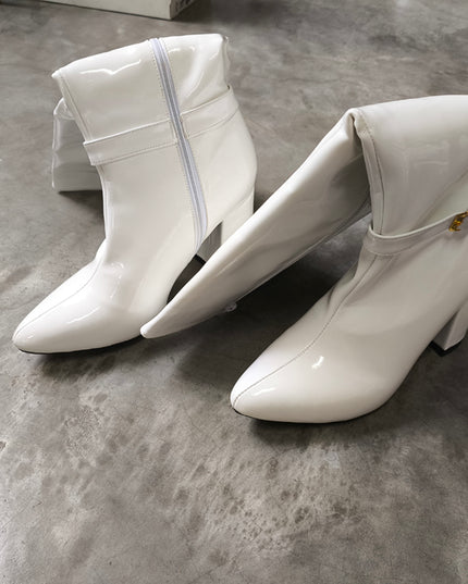 Botas Samalut - Blanco Charol (Yayita)