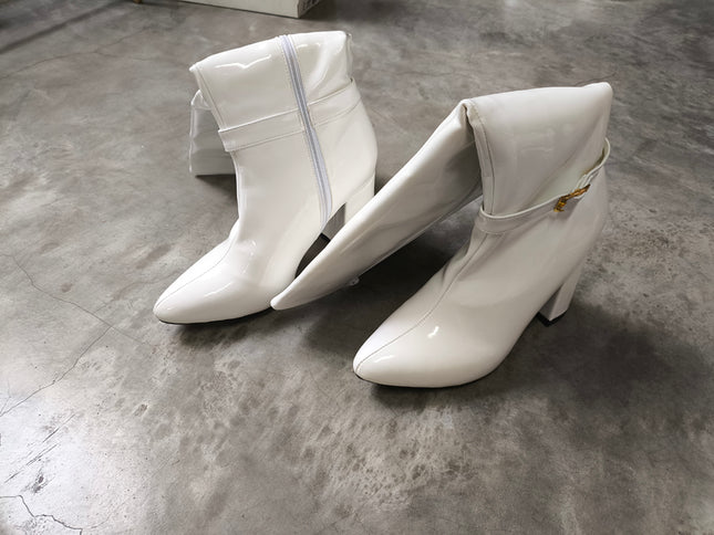 Botas Samalut - Blanco Charol (Yayita)