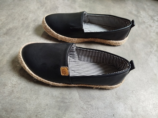 Alpargata Belen - Negro Cuero (Yayita)