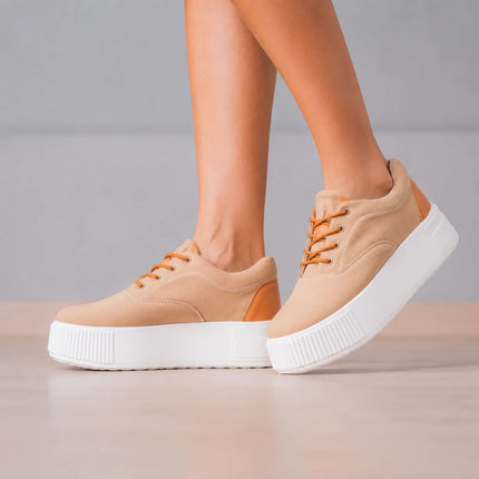 Zapatillas Urbanas Mujer Interlagos - Beige