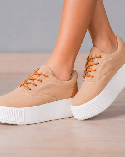 Zapatillas Urbanas Mujer Interlagos - Beige