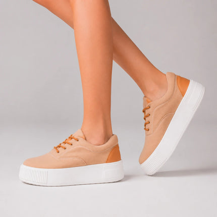 Zapatillas Urbanas Mujer Interlagos - Beige