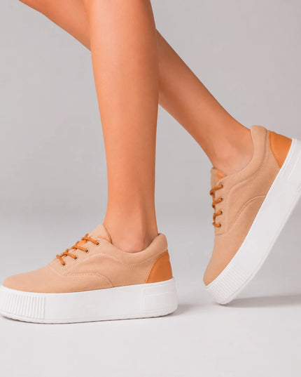 Zapatillas Urbanas Mujer Interlagos - Beige