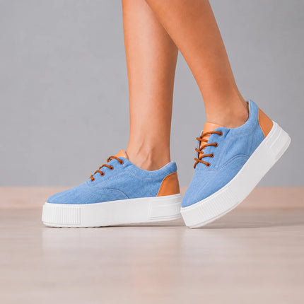 Zapatillas Urbanas Mujer Interlagos - Celeste