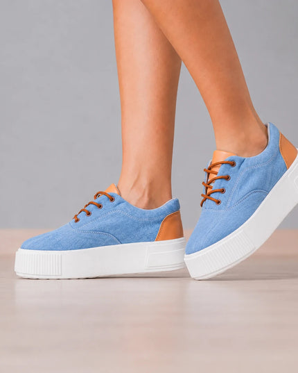 Zapatillas Urbanas Mujer Interlagos - Celeste