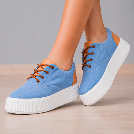 Zapatillas Urbanas Mujer Interlagos - Celeste
