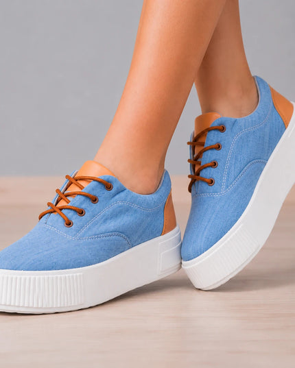 Zapatillas Urbanas Mujer Interlagos - Celeste