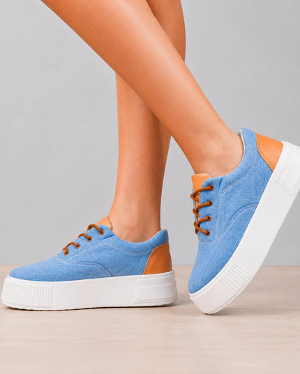Zapatillas Urbanas Mujer Interlagos - Celeste