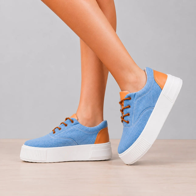 Zapatillas Urbanas Mujer Interlagos - Celeste