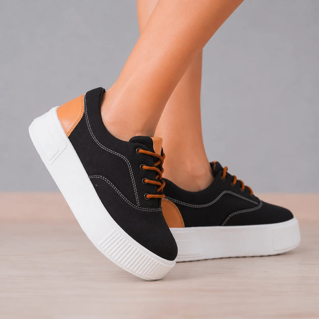 Zapatillas Urbanas Mujer Interlagos - Negro