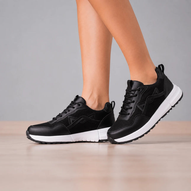 Zapatillas Urbanas Mujer Kitty - Negro y Blanco