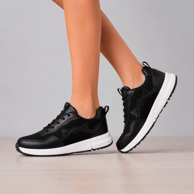 Zapatillas Urbanas Mujer Kitty - Negro y Blanco