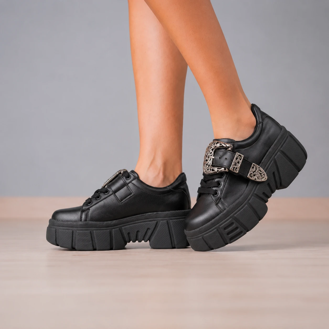 Zapatillas Urbanas Mujer Konya - Negro