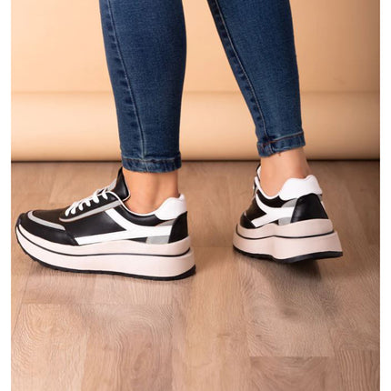 Zapatilla Le Mans - Negro con Plomo