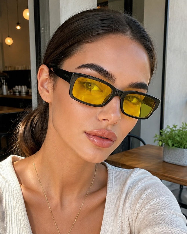 Lentes de Sol Urbano - PL - 5154 -  Negro Amarillo