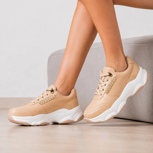 Zapatillas Urbanas Mujer Lumi - Nude