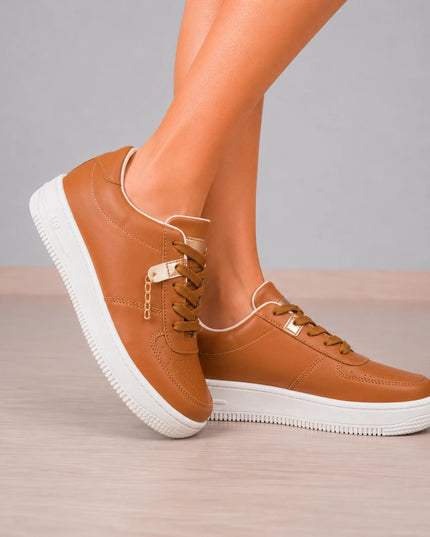 Zapatilla Urbanas Mujer Lyon - Camel