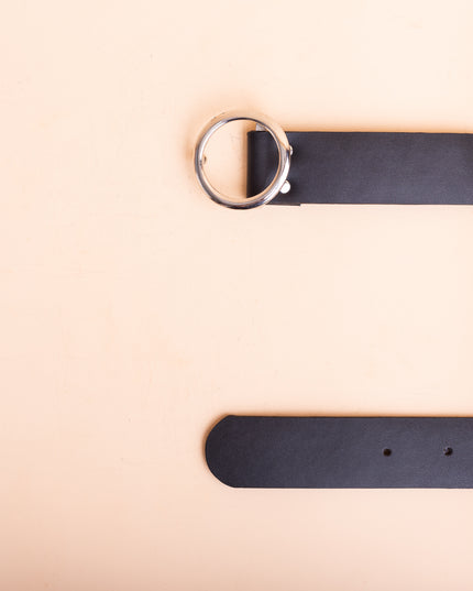 Correa Aro Plateado - Negro