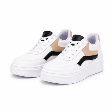 Zapatillas Urbanas Mujer Macarena - Negro y Beige