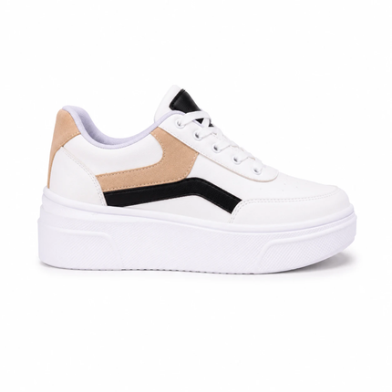 Zapatillas Urbanas Mujer Macarena - Negro y Beige