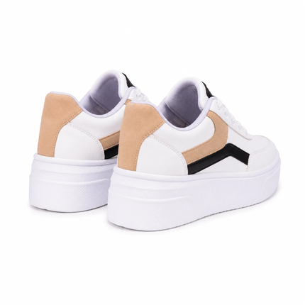 Zapatillas Urbanas Mujer Macarena - Negro y Beige