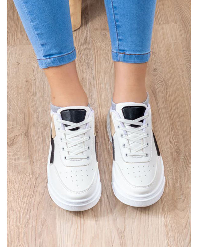 Zapatilla Macarena - Negro y Beige