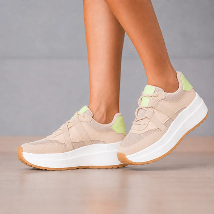 Zapatillas Urbanas Mujer Malinas  - Beige
