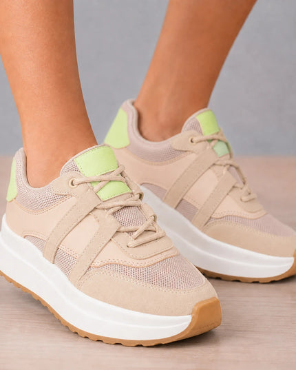 Zapatillas Urbanas Mujer Malinas  - Beige