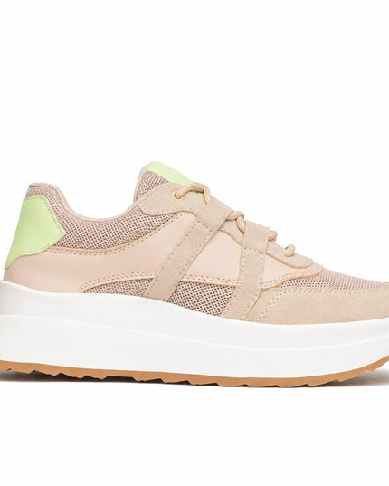 Zapatillas Urbanas Mujer Malinas  - Beige